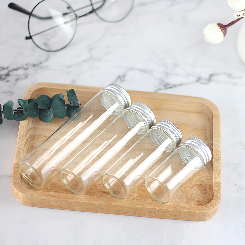 Оптовая продажа, стеклянная тестовая трубка для сигар с пробкой или алюминиевой крышкой, размер на заказ