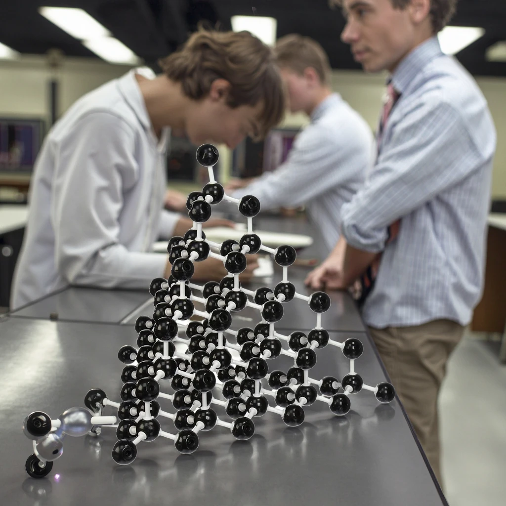 6 Layer Diamond Crystal Structure Molecular Model
