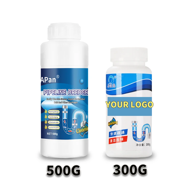 500g Drain Pipe Cleaner Kitchen Toilet Sink Drain Cleaner Powder Pipe Dredge Agent