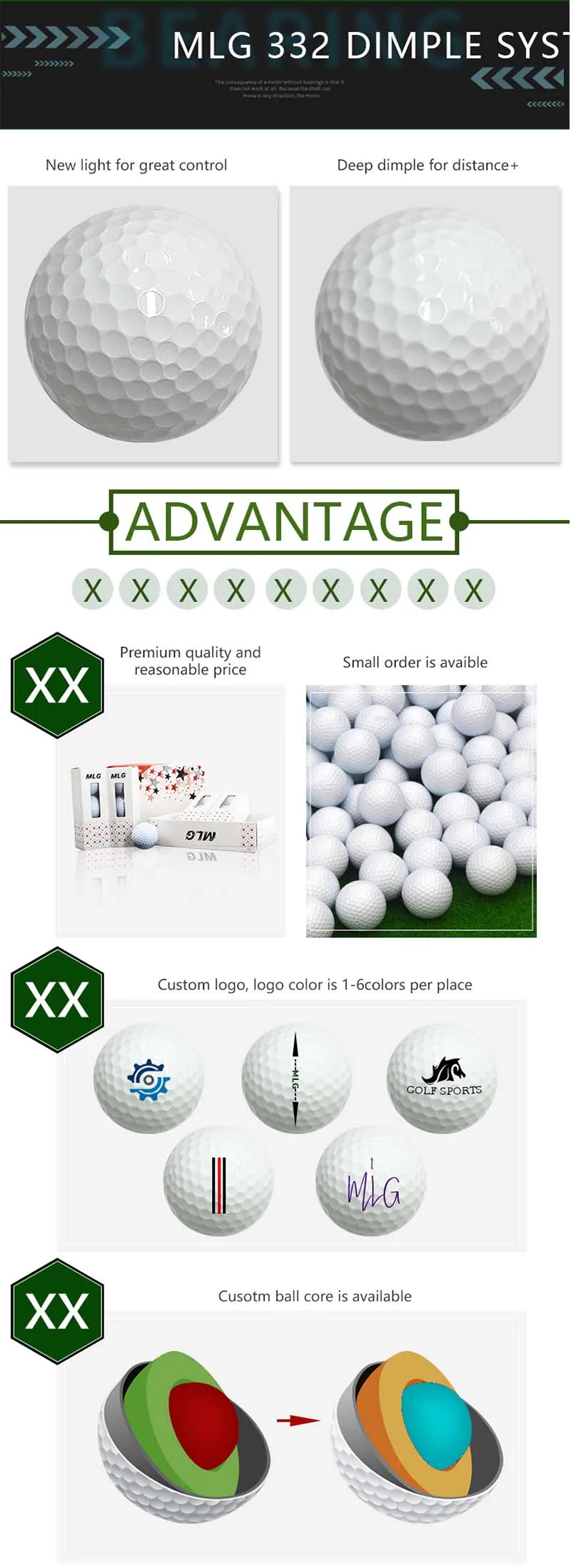 Preview Range Tour Golf Ball OEM Factory Price 2 3 4 Piece customized