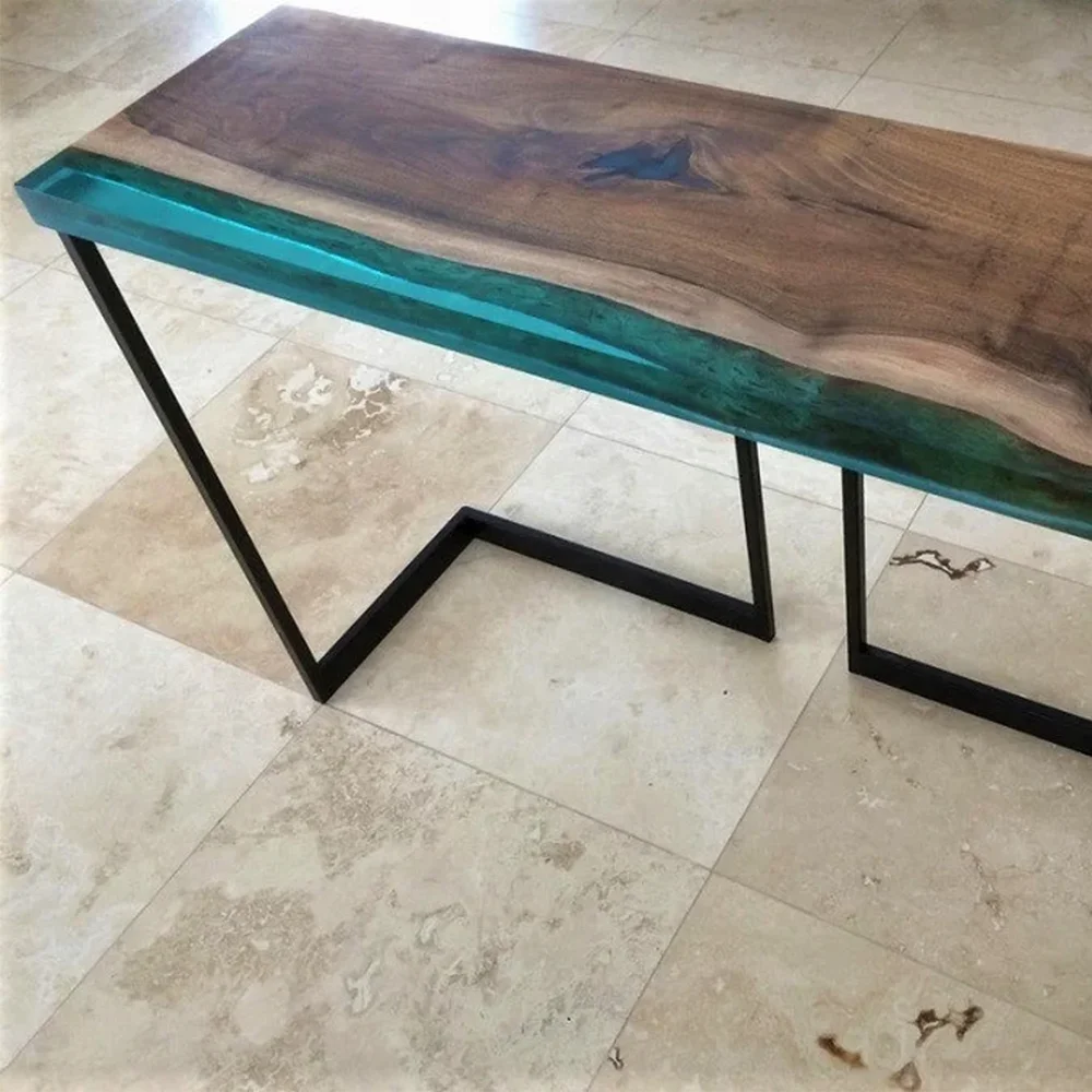 Console Table Home Office Live Edge Table Epoxy Resin Coffee Home Console Table