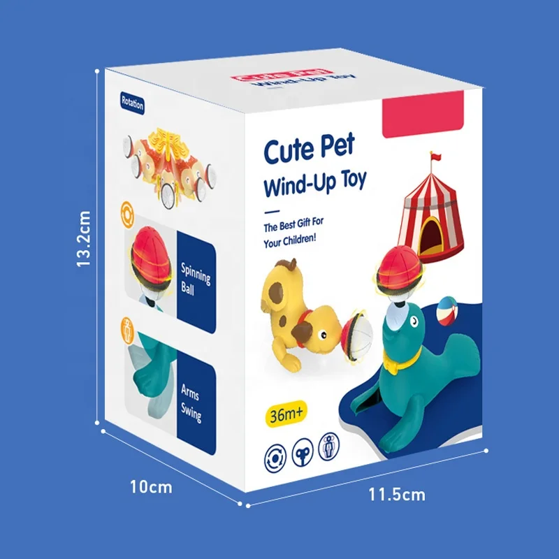 Детский Заводной игровой шар дельфин животные заводные игрушки морской лев акробатика игрушка-животное заводная