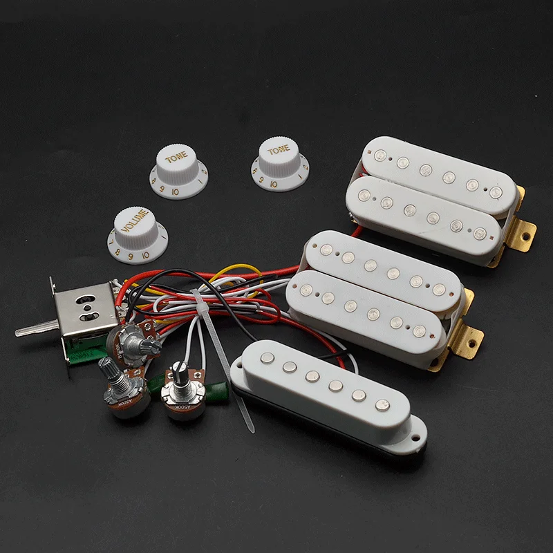 1Pc 5-Way Switch 500k Pots Knobs Wiring Harness Pickup Guitar