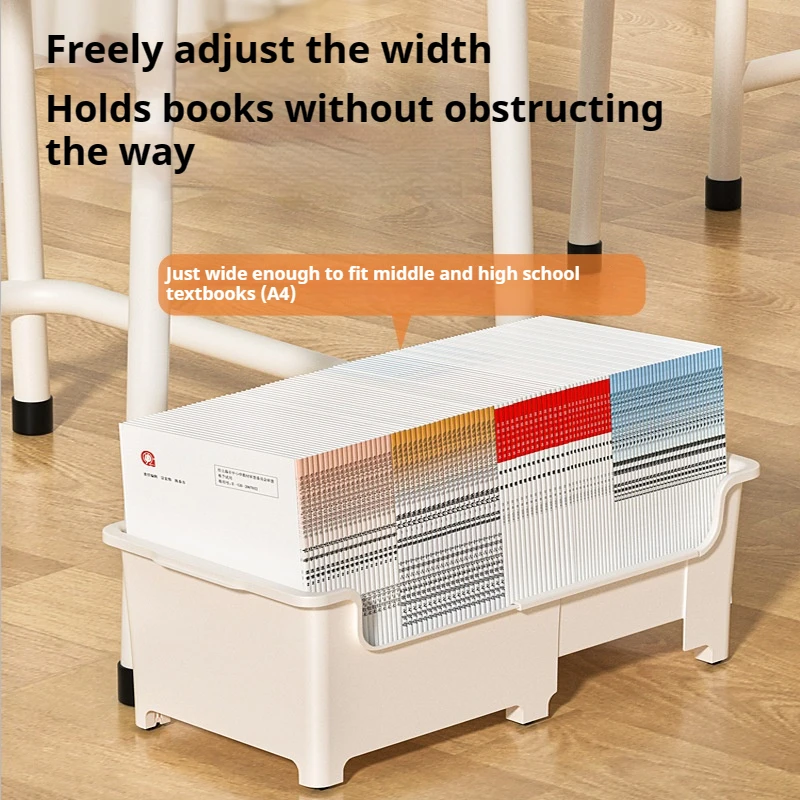 Регулируемый ящик для хранения книг: Инновационная настольная книжная полка студентов с высокой вместимостью и мобильностью