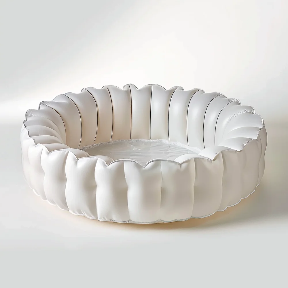 Custom New Design Large Kids Inflatable Pool Unique Backyard Kiddie Paddling Round Swimming