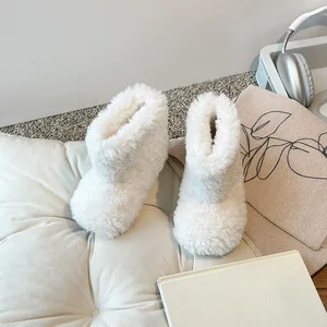 2026 New Fashion High Quality Anti-Slip Sole Winter Kid Shoes Soft Cotton Warm Plush Boots for Boys and Girls Ankle Height