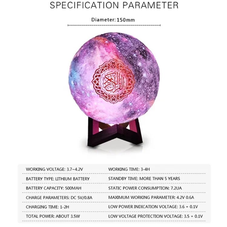Telawah SQ-510 Лидер продаж музыкальный Коран из муслина электронный динамик Корана колонка с Лунной