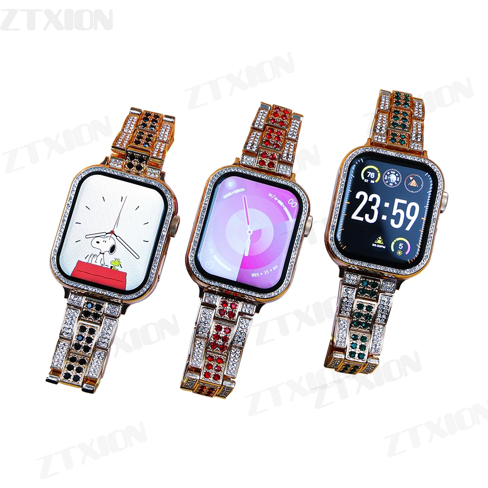 2024 Hot Selling ladies Smart Watch Gen16 Ladies Fashion Full Screen Touch Smartwatch Diamond Smart Watch For ladies