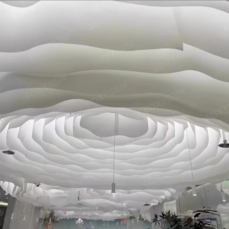 French Textured Paper Modern Style Drop Cloth Ceiling Fabric Drop a Grade Ceilingfor Hotel Shop factory