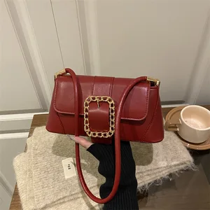 High End Texture Handbags for Women 2026 Light Luxury Small Square Shoulder Bags Office Lady Commuting Retro Underarm Bag