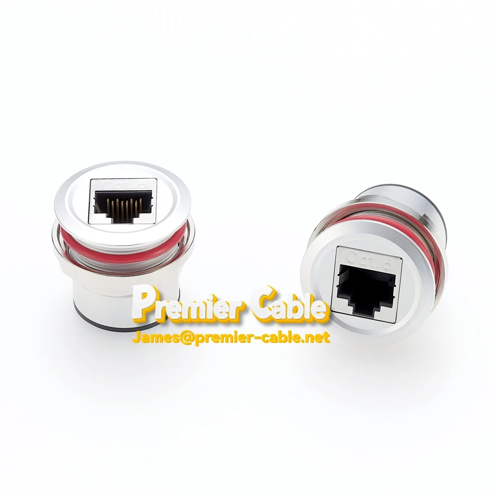 Female to Female Panel Mount RJ45 Connector CAT6&5 Ethernet LAN Cable Connector manufacture