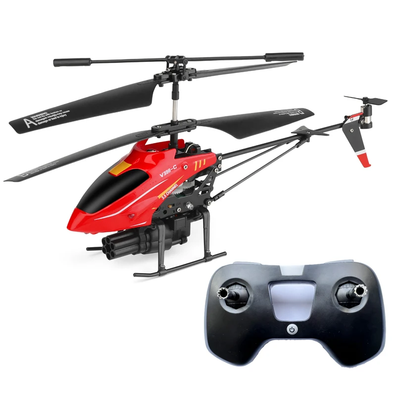 Wltoys V398-C 3.5CH 2.4G 6Axis Gyro Missile Launching RC Helicopter with Shooting