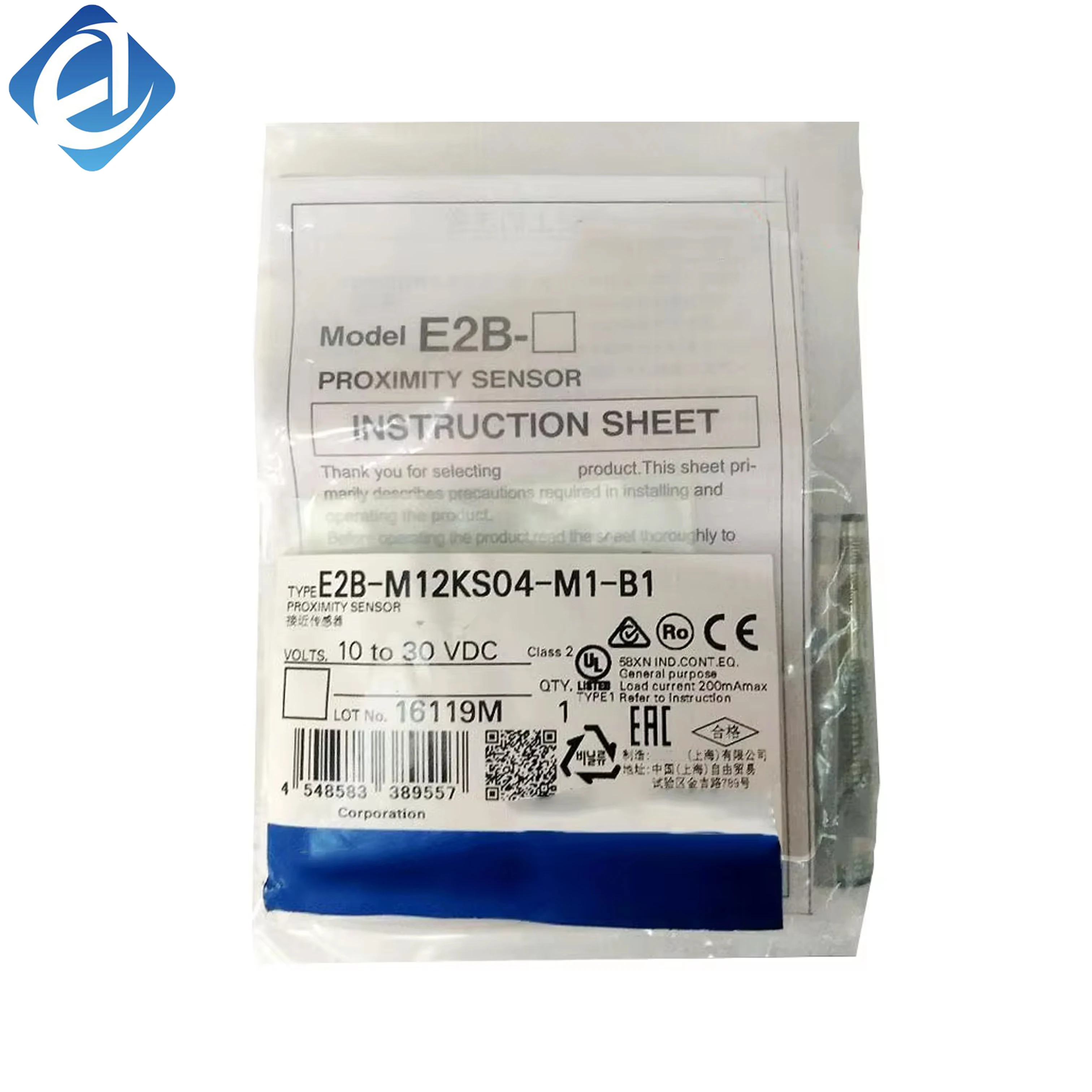 Nuut en oorspronklik E2B-M12KS04-M1-B2 behoort tot die Omron E2B-reeks induktiewe nabyheidsensor, wat gebruik word vir die opsporing van metaalvoorwerpe, posisiebeperking en telling van werkstukke in industriële outomatisering.