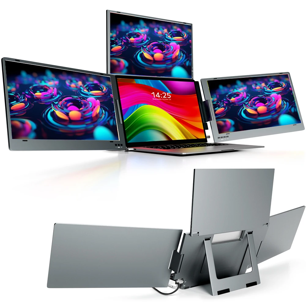 Durable Triple Portable Monitors - 3x14