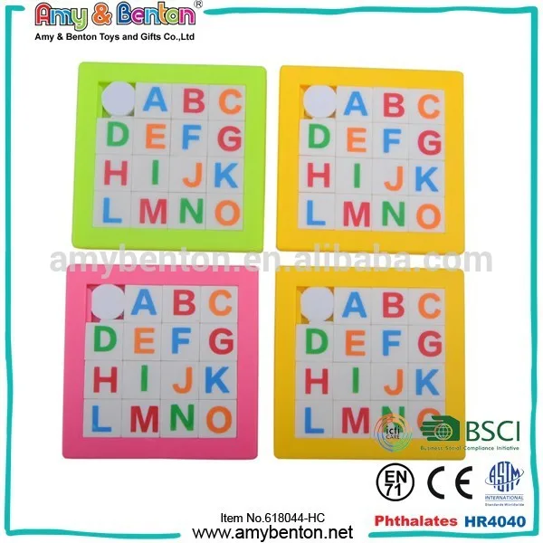 Hot Sale Educational Games Plastic Sliding Puzzles for Kids