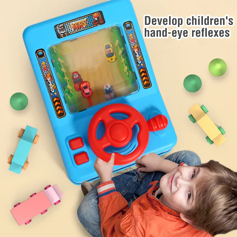 Parent Child Interactive Steering Wheel Sound Racing Big Adventure Toy  Brain Game Table Game Mainan Anak Hiding Car