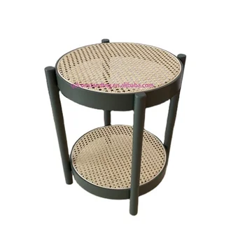 Sofa Cane Rattan Round Wooden Nordic Modern Living Room Small Coffee Side Table