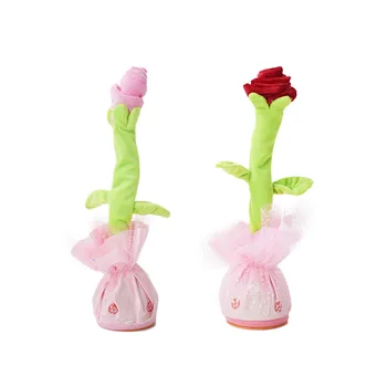 Allogogo Dancing Flower Toy Recording Electric Plush Stuffed Toy Talking Music Singing Dancing Rose