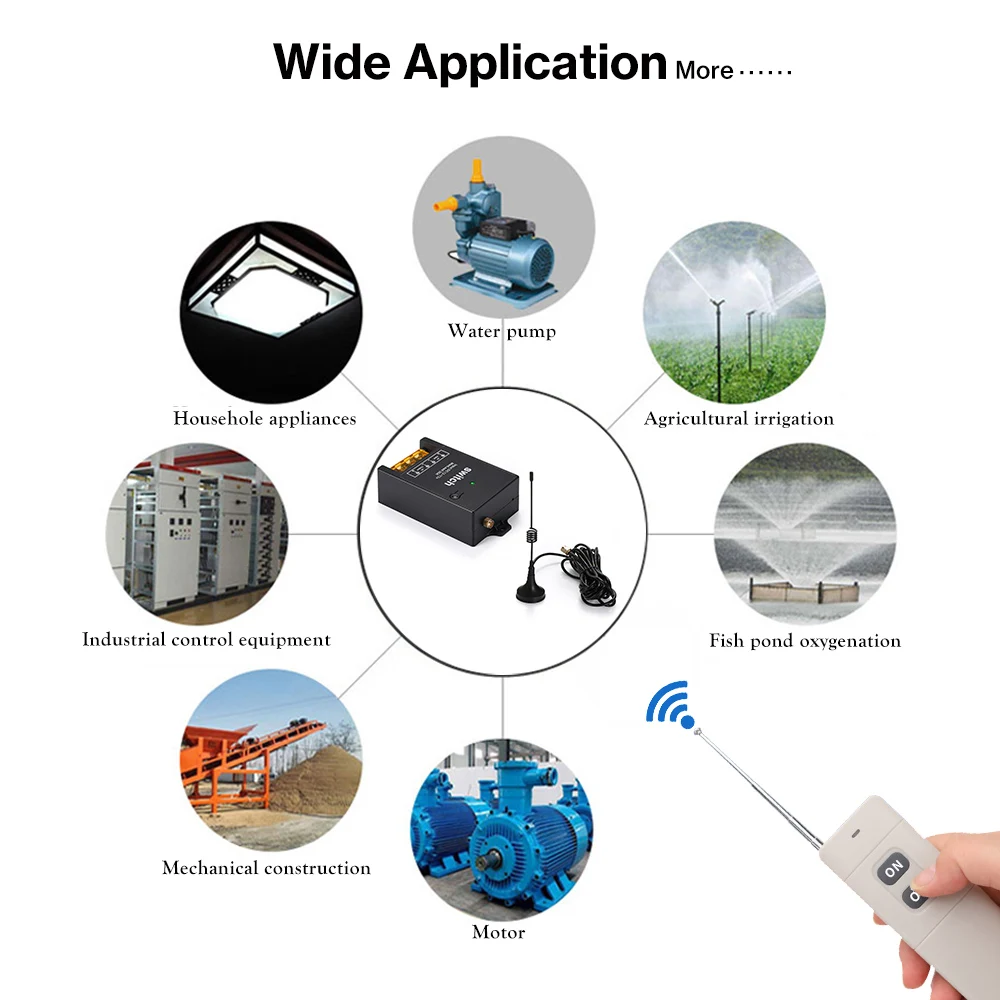 GLC 30a Relay 5km Long Range Remote Control On/Off Rf Switch Remote Starter Switch 12v Wireless Remote Switch With Feedback