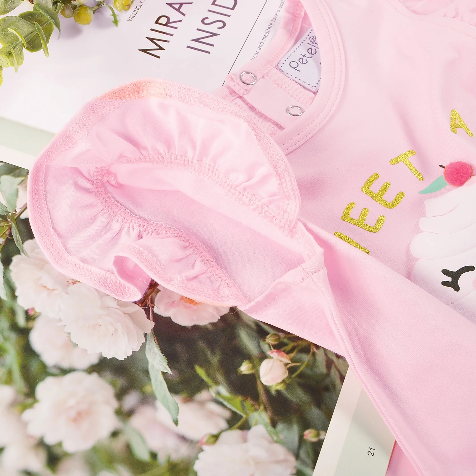 Детская одежда Petelulu из органического хлопка baju, детская Милая одежда, комбинезон для маленьких девочек