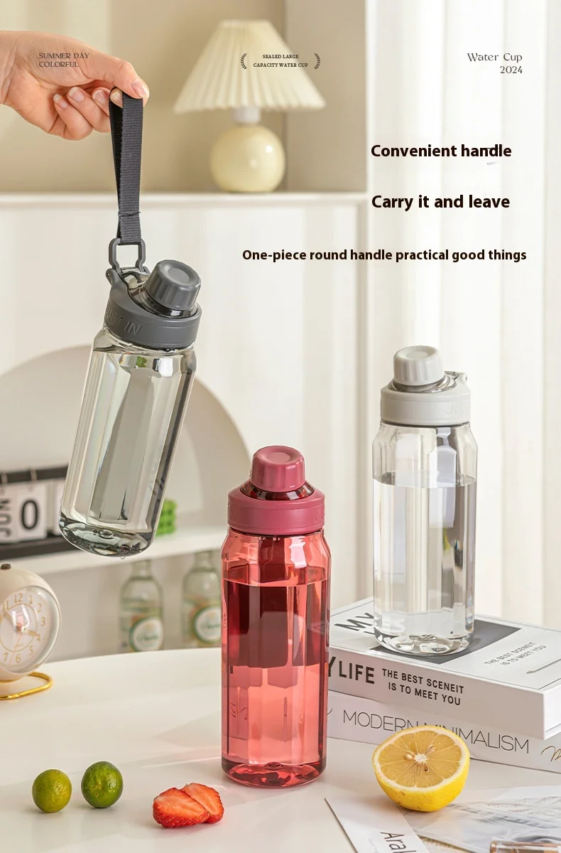 750ml Portable Clear Plastic Water Bottle with Filter for Outdoor Travel Gym Sports Cycling Camping