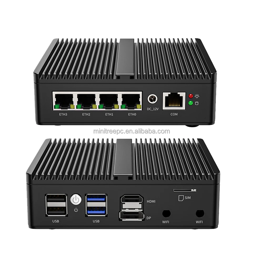 インテルN100ミニPCファイアウォールルーター12TH N5105ファンレスPC