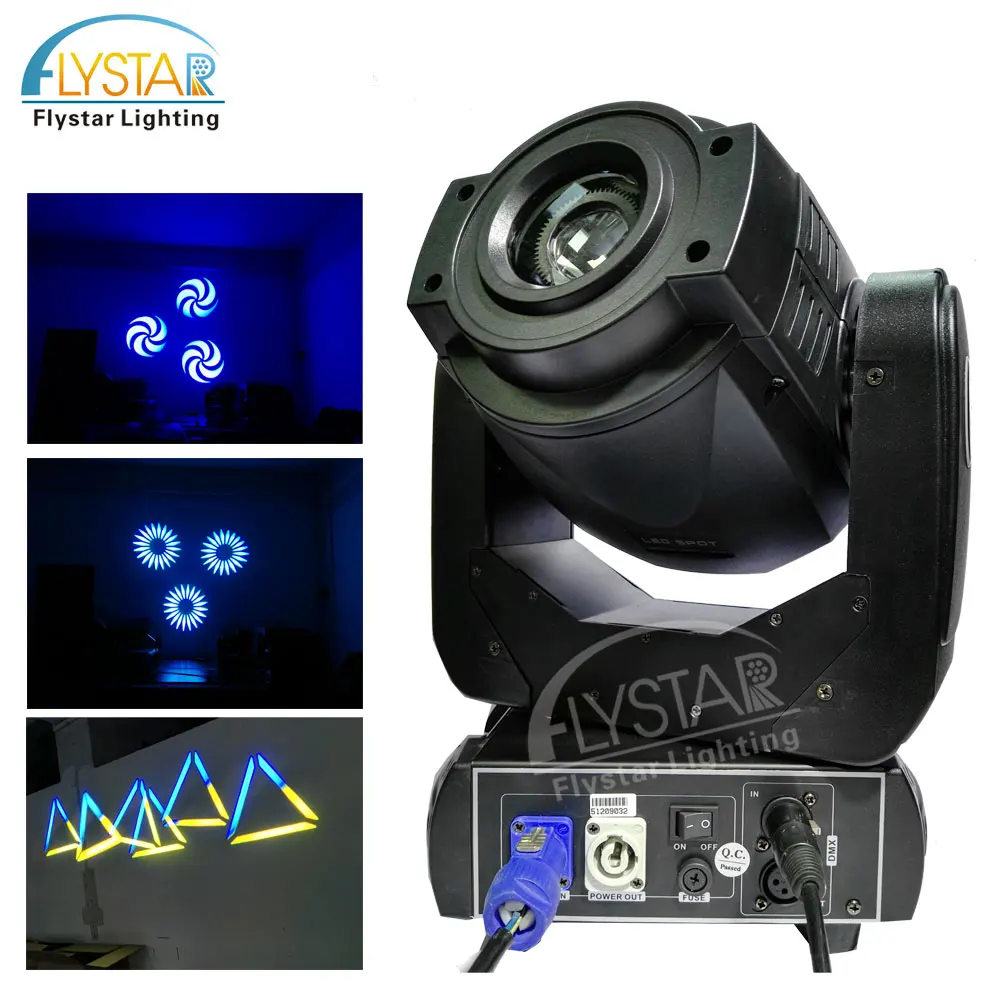 Flystar Professional Beam Led Stage Lighting Spot Moving Head Light 90W for Club Dj Equipment Stage Effect
