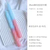 25CM texturizado fino trenzado bicolor (azul + rosa)