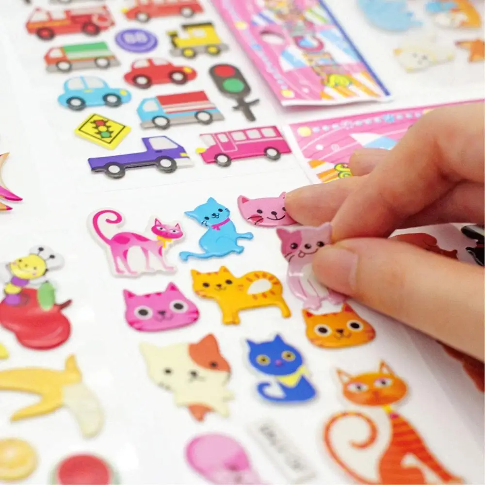 3d-наклейки для детей, объемные наклейки для девочек и мальчиков, подарки на день рождения, наклейки с животными и звездами