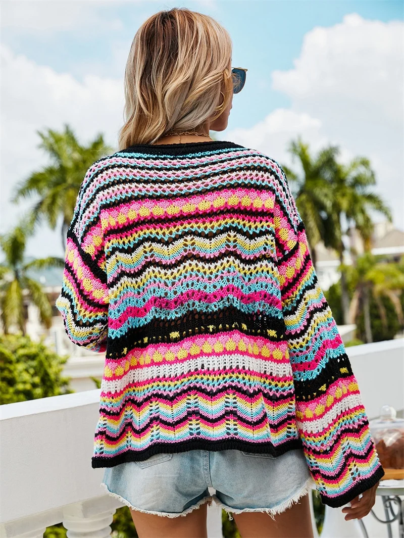 Shop Designer Handmade Autumn Striped Cardigans for Women
