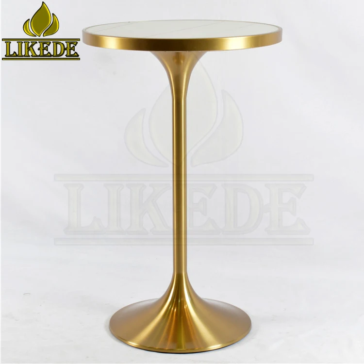 Hot Sale Brushed Gold SS304 Stainless Steel Table Base Elegant Furniture Legs for Bar Tables