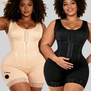 Women's Tummy Control Shapewear Adjustable Strap Zipper Hourglass Waist Trainer Butt Lifting One-Piece Full Body Shaper