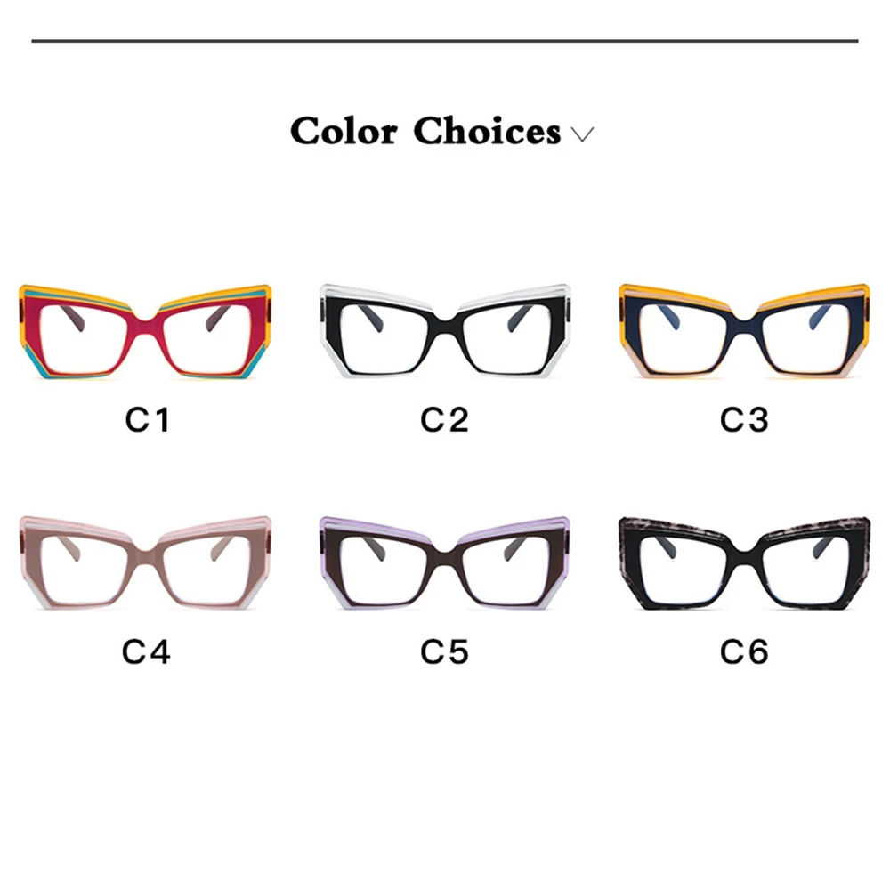 Ready Stock Classic Eyeglasses Retro Frame Handmade Acetate Clear Lens