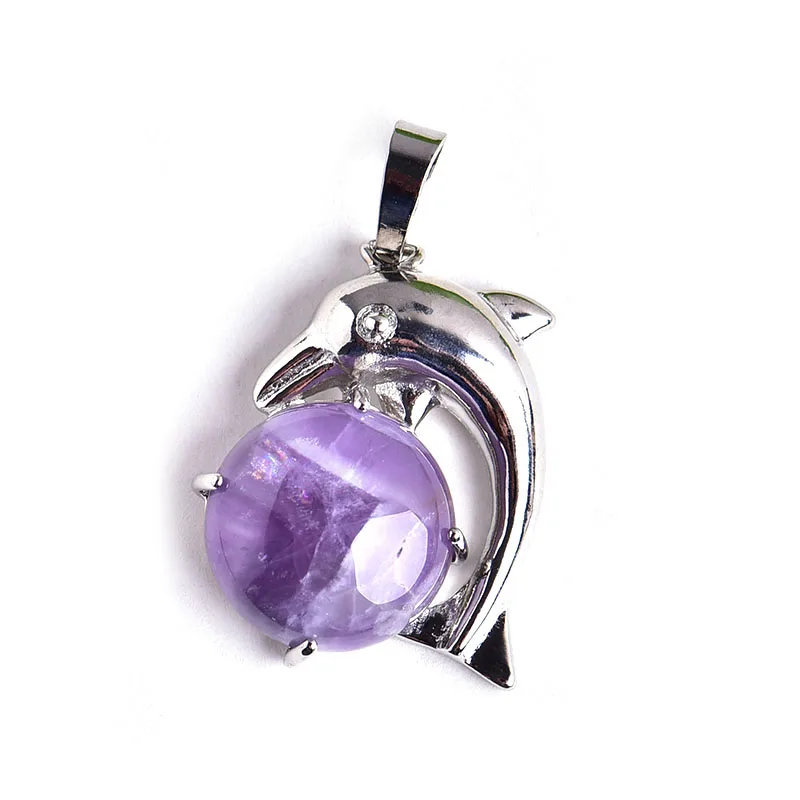 amethyst dolphin necklace