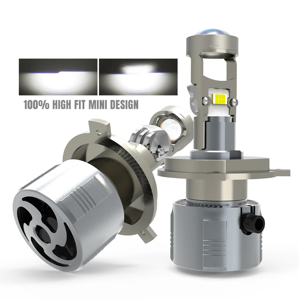 H4 Led Projectors Lens Hi/lo Beam Bulb 12v 24v Lamp Mini - Temu