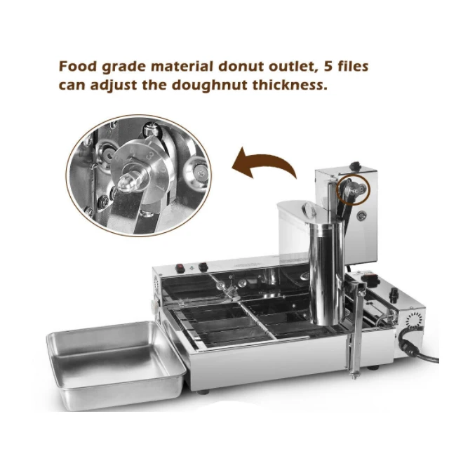 Newest best commercial 4rows electric automatic 23mm hole mini donut doughnut maker making machine fryer