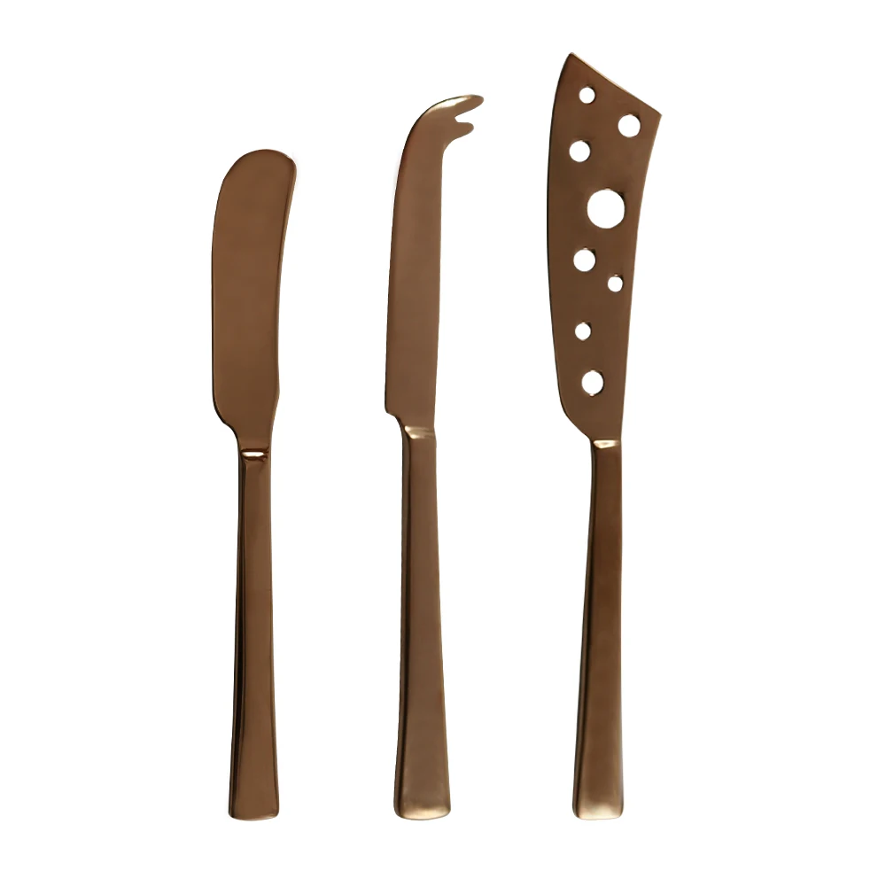 Hiphome Wholesale Kitchen Rose Gold Cheese Tools Set Stainless Steel