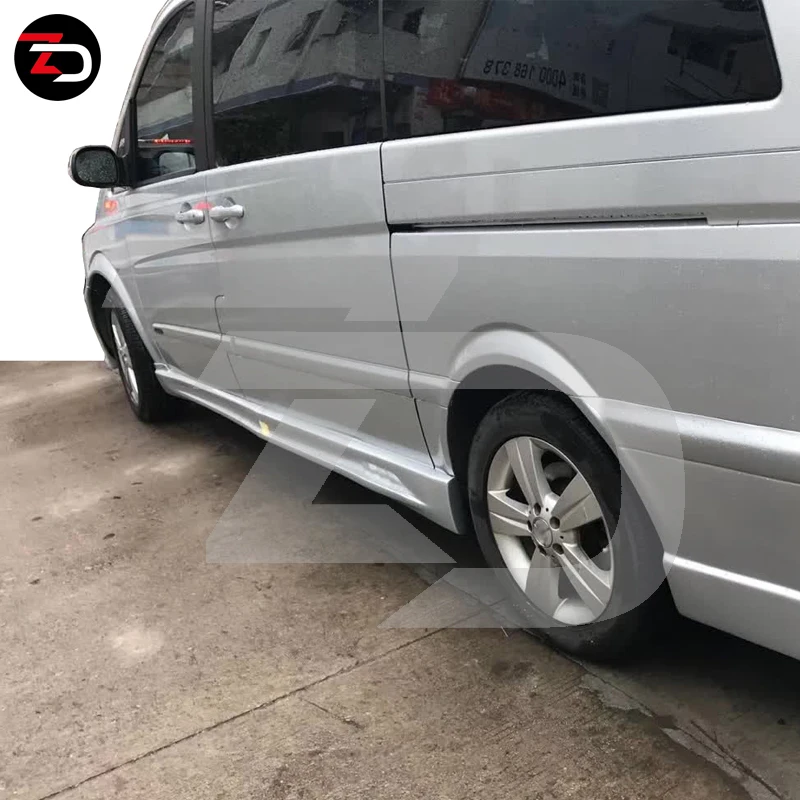 Good Fitment Wd Style Front Bumper Side Skirt Rear Bumper Exhaust Tips Body Kit For Vito Viano