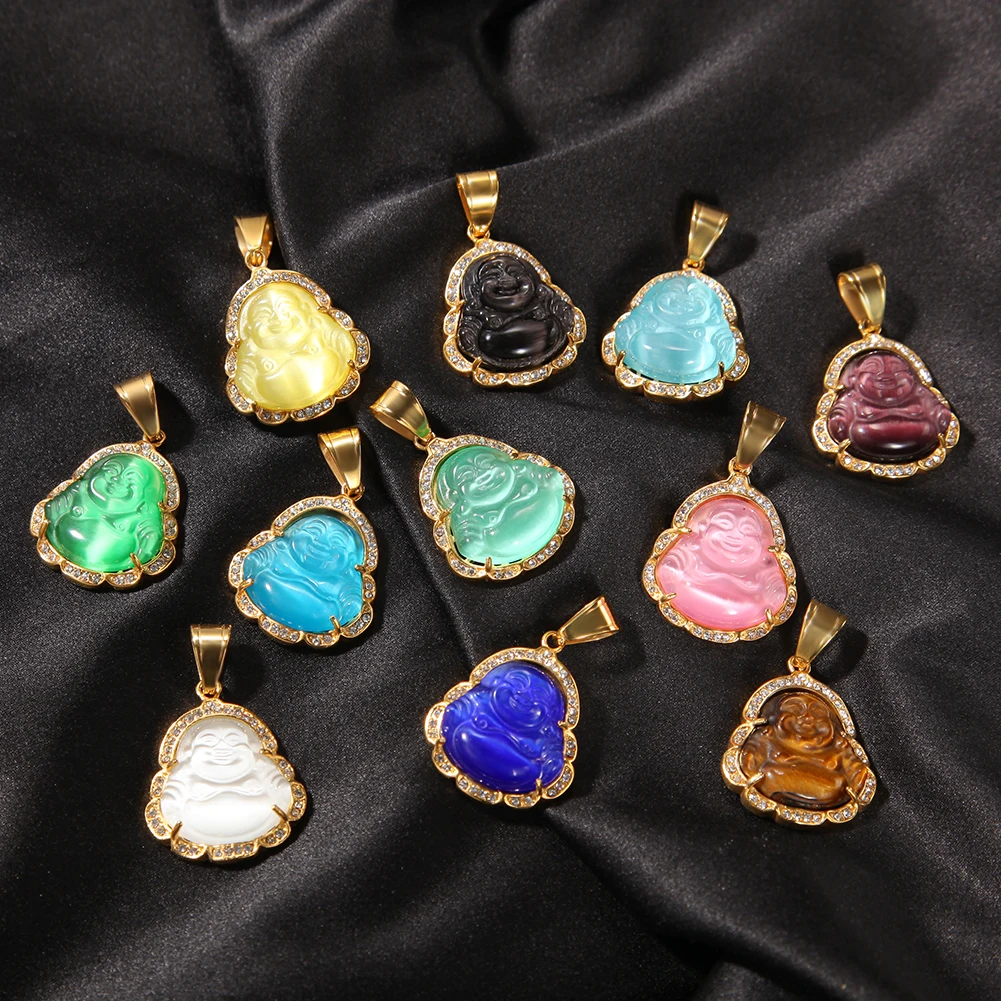 Iced Out Buddha Pendant Necklace - High Quality Jewelry