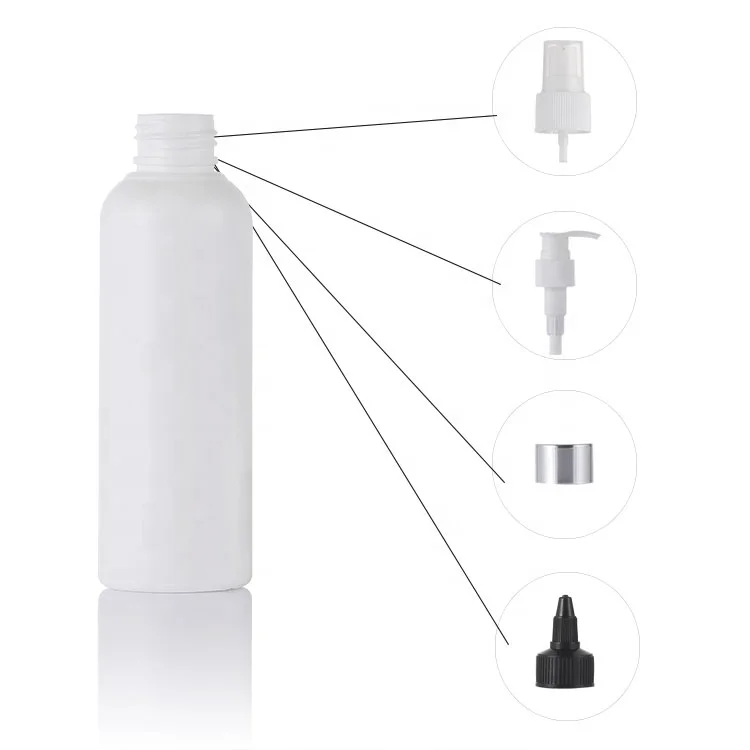 Custom 150ml White Plastic PE Spray Bottle Empty Fine Mist for Alcohol Hand Sanitizer Screen Printing Surface