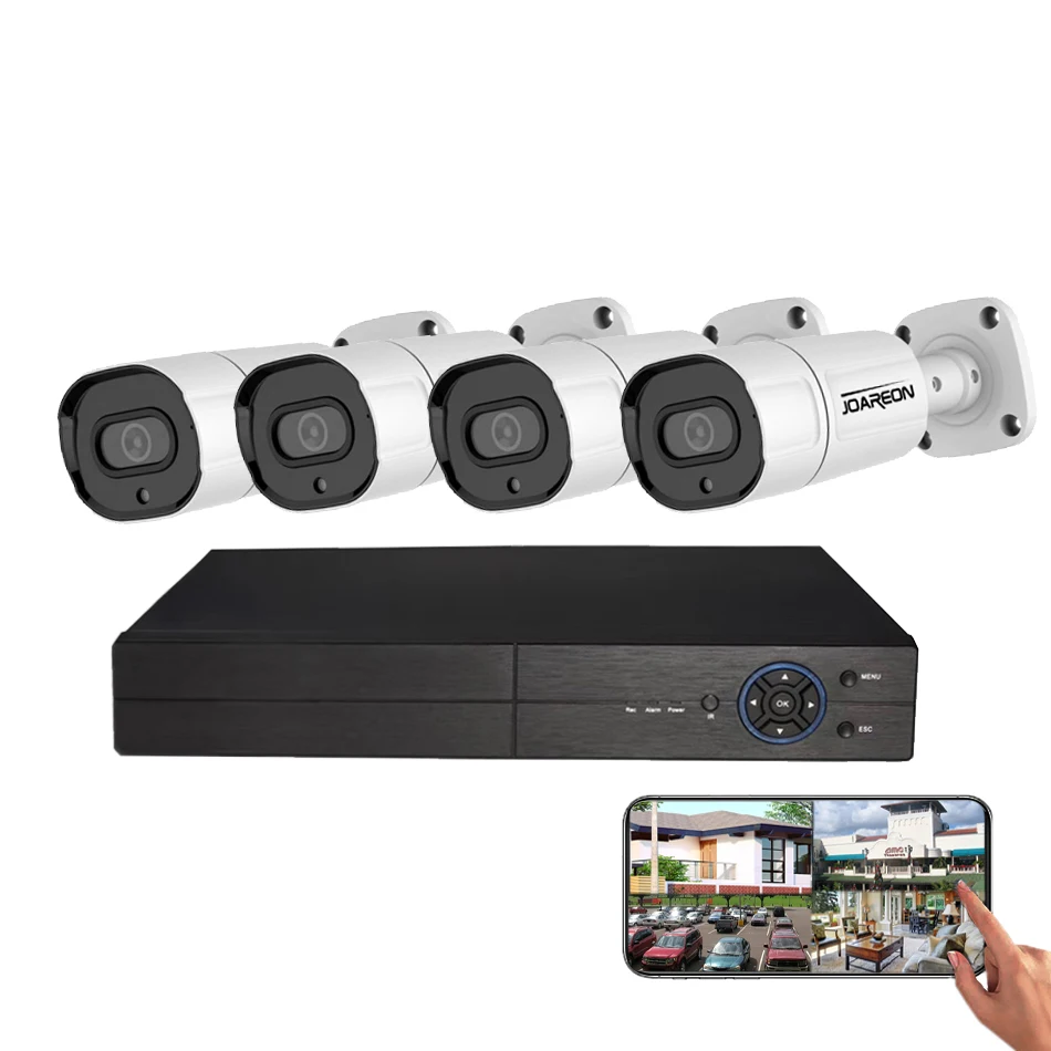 JOAREON Cctv Camera Kit 4ch Full HD Outdoor Waterproof Camera DVR Kit Combo  Home Security CCTV System