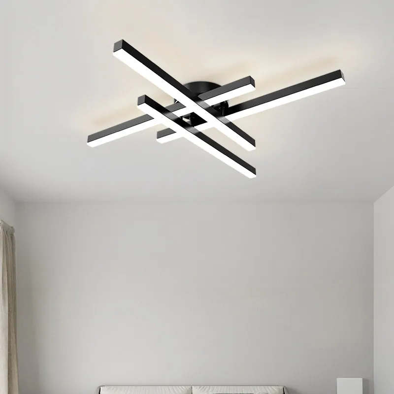 Nordic Simple Lines Led Ceiling Lamp Lights Lighting Fixtures Modern for Bedroom Living Room