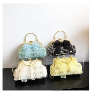 KALANTA Rapier Bag Metal Loops Handbag Ruthless Red Spun Loafers Handbags with Beads Rapier Bag Accessories