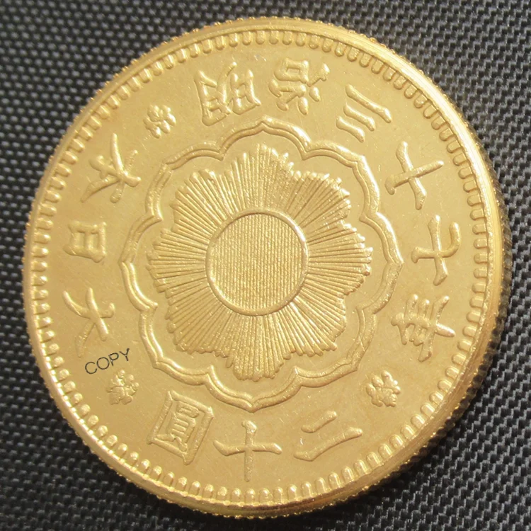 20 Yên Vàng-mạ Châu Á chắc chắn sẽ thu hút sự chú ý của bạn! Với kiểu dáng trang trọng và độc đáo, chiếc tiền này là một biểu tượng của vẻ đẹp và giá trị văn hóa của châu Á. Hãy cùng khám phá hình ảnh của nó để hiểu hơn về nó nhé.