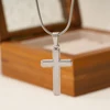Collar de cadena de serpiente Silver Cross