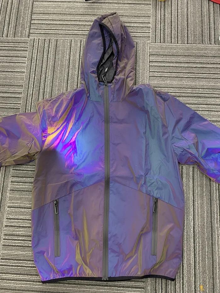 Полностью радужные светоотражающие мужские куртки для улицы