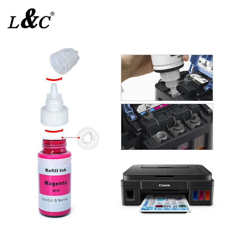 GC890 G2800 Refill Ink Compatible for Canon Ink Printer 190/290 490/590 690/790/890/990