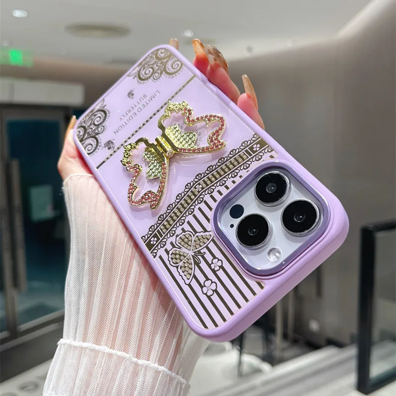 Luxury Diamond Butterfly Samsung Case