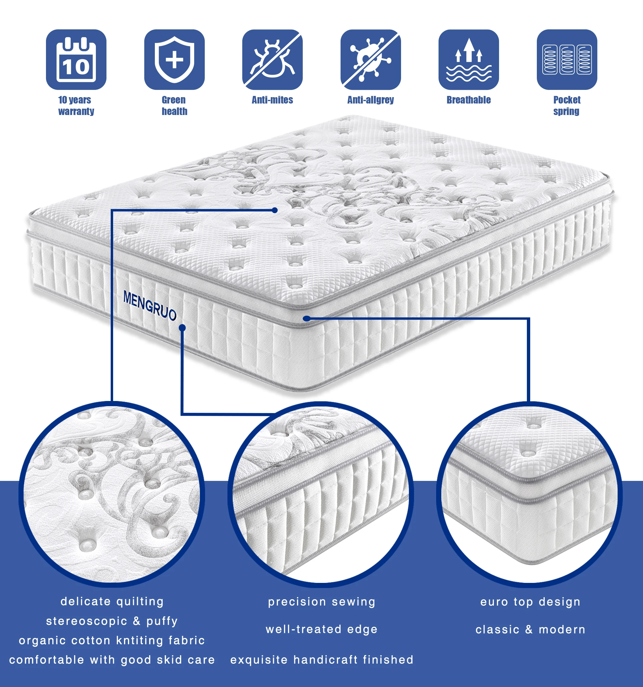 Easy Sleep Hotel Compressed Roll Pack Spring Mattress High Density Foam