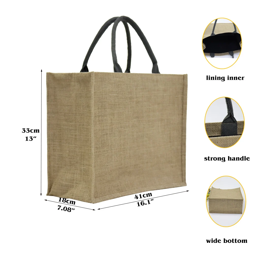 New Design Plain Jute Gunny Shopping Tote Bags Bangladesh For Sale